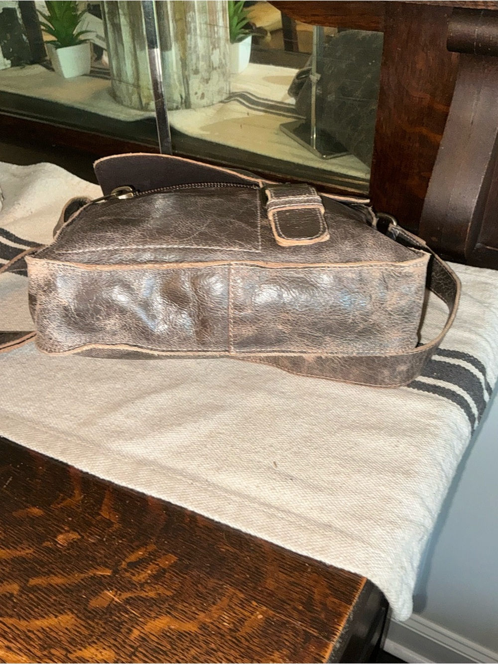 Bed Stu Leather Venice Beach Crossbody Bag Brown Lux Retail $240 - Picture 7 of 11
